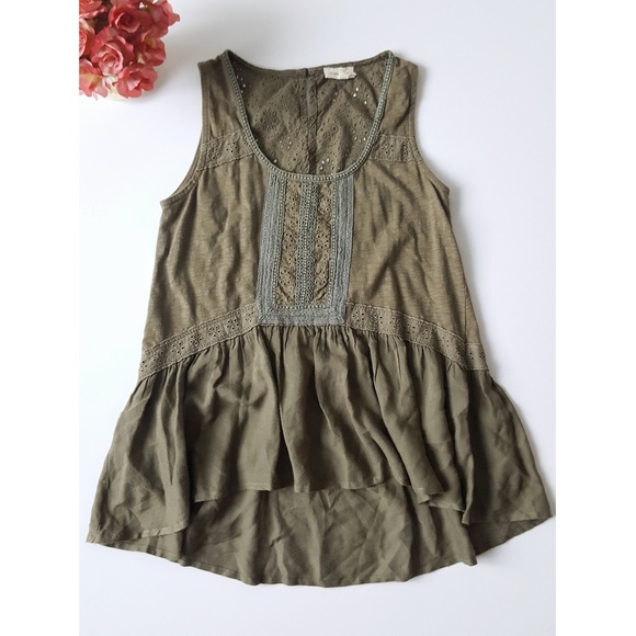 Anthropologie Meadow Rue Peplum Top - Picture 4 of 6